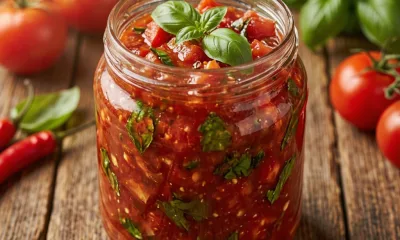 Варю «Аджику по-армянски» с помидорами и базиликом: огненная, ароматная закуска на зиму — и к мясу, и к сыру