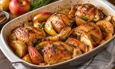 Надоела обычная курица — запекаю с яблоками и корицей: получается сочно, ароматно и по-праздничному