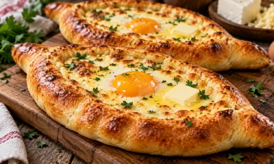 Не пирог и не пицца: на завтрак подаю хачапури по-аджарски — румяные бортики, много начинки