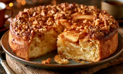 Весь сентябрь пеку яблочный пирог с творогом и грецкими орехами — хрустящая шапка и сочная начинка, лучше торта