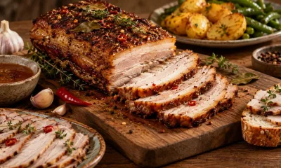 Грудинка по-одесски - мясо такое нежное, что тает во рту: вкусно и в горячем, и в холодном виде