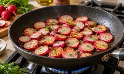 Жарю на сковороде не картошку, а редиску — получаю блюдо вкуснее и ярче: теперь это хит нашего ужина