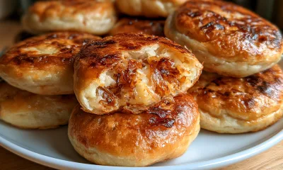 Домашние картофельные пирожки, как в СССР: тесто на кефире, начинка с лучком, через два дня такие же мягкие
