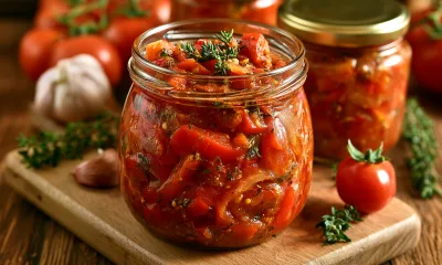 Лечо по-казачьи с чесноком и хмели-сунели — зимой в тарелке — аромат лета, на хлеб мажешь и не оторваться