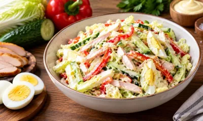 Беру пекинку и 1 огурец - получаю салат вкуснее "Оливье": готовится 5 минут, с тарелки улетает еще быстрее