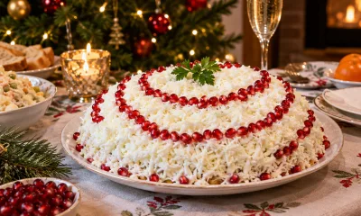 Салат «Бусы на снегу» покорит символ 2027‑го: нарядный, сытный и вкусный — в Новом году нет места скучному оливье